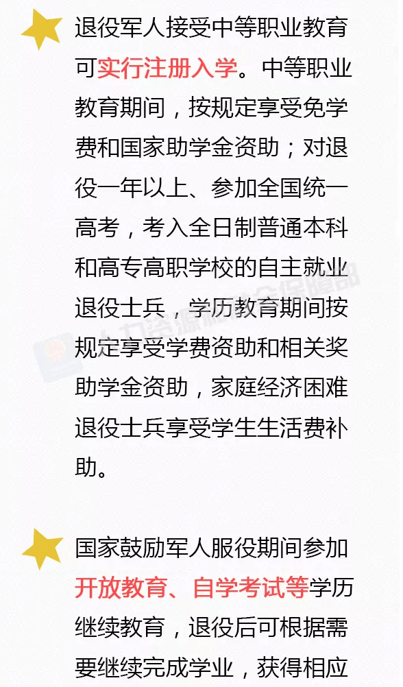 @退役士兵 提升就业创业能力大礼包送给你